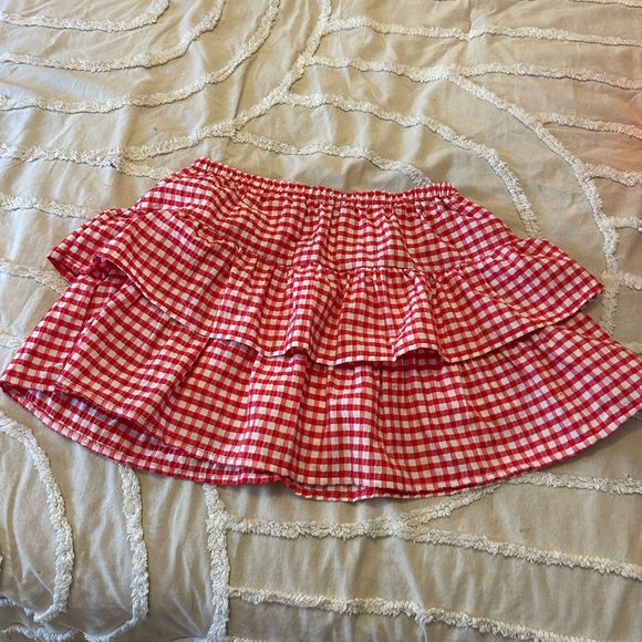 Wild Fable Red Gingham Skater Skort - Picture 4 of 6
